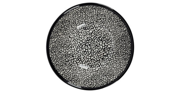 KOMBISERVICE Grau, Schwarz, Weiß 24-teilig 6 Personen  - Schwarz/Weiß, LIFESTYLE, Keramik - Novel