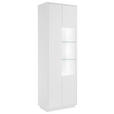 VITRINE Weiß  65/198/38 cm  - Weiß, MODERN, Glas/Holzwerkstoff (65/198/38cm) - Carryhome