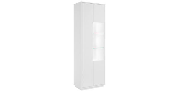 VITRINE Weiß 65/198/38 cm - Weiß, MODERN, Glas/Holzwerkstoff (65/198/38cm) - Carryhome