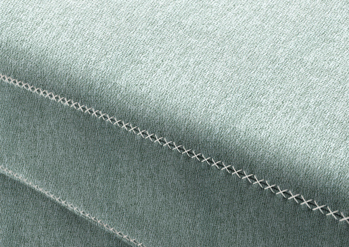 ECKSOFA in Mikrofaser Mintgrün  - Eichefarben/Beige, Natur, Holz/Textil (226/273cm) - Beldomo System