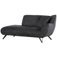 CHAISELONGUE TABALUGA Mikrofaser Anthrazit  - Anthrazit/Schwarz, Design, Textil/Metall (190/90/95cm) - Carryhome