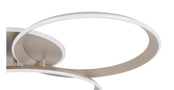 LED-DECKENLEUCHTE Velora 96/84/10 cm   - Sandfarben, Design, Kunststoff/Metall (96/84/10cm) - Dieter Knoll