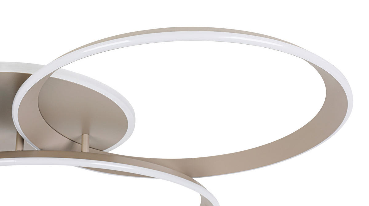 Plafonieră Cu Led 39 W    96/84/10 cm  - nisipiu, Design, plastic/metal (96/84/10cm) - Dieter Knoll
