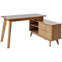 ECKSCHREIBTISCH 148/120/76,20 cm  in Eichefarben  - Eichefarben/Silberfarben, MODERN, Holzwerkstoff/Metall (148/120/76,20cm) - Livetastic
