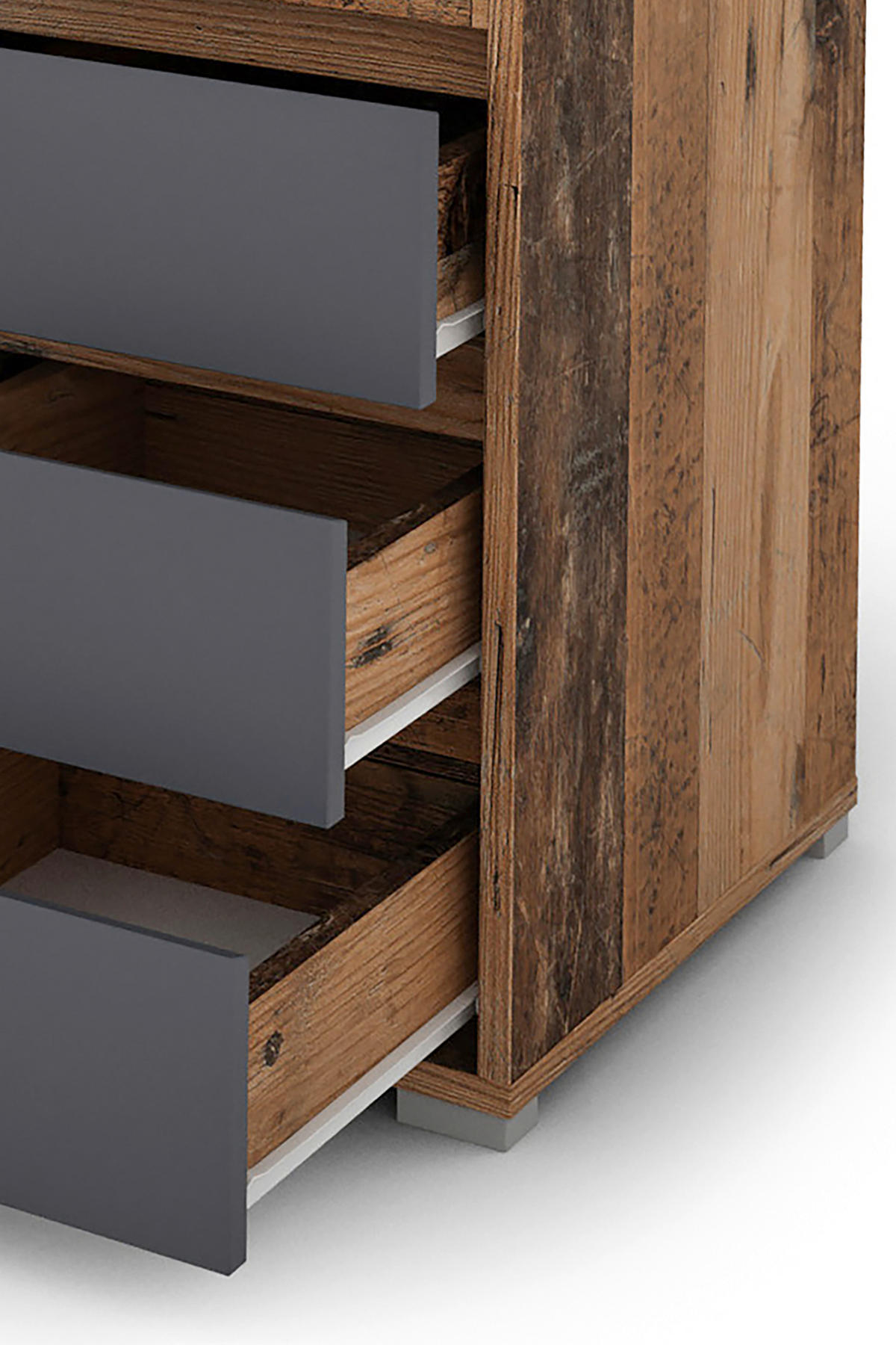 SCHREIBTISCH 138/55/75 cm  in Alteiche, Anthrazit  - Alteiche/Anthrazit, KONVENTIONELL, Holzwerkstoff (138/55/75cm) - MID.YOU