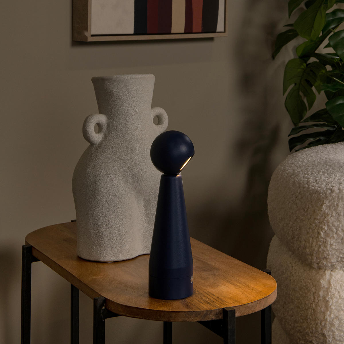 AKKU-TISCHLEUCHTE IPSOS 6/6/22 cm  - Blau, Design, Metall (6/6/22cm) - Lucide