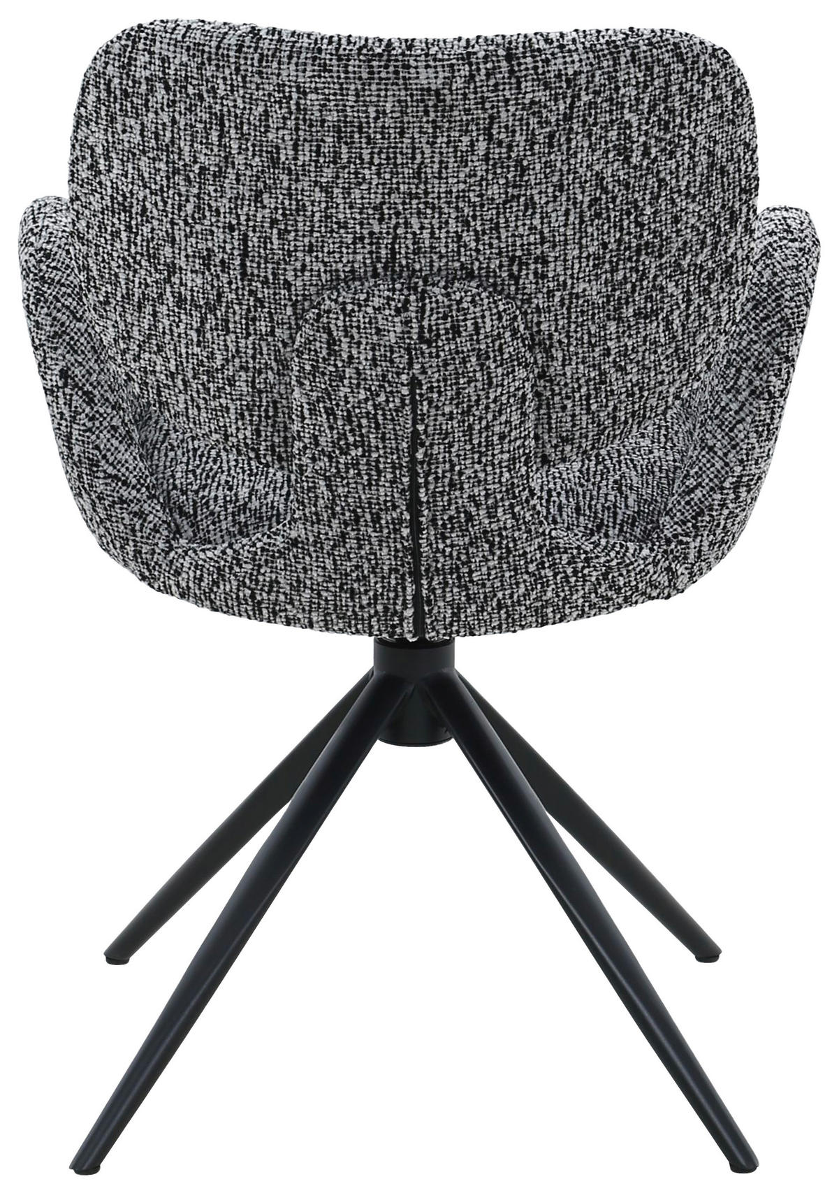 ARMLEHNSTUHL  Sitzfläche 360° drehbar, automatische Rückholfunktion Chenille  - Schwarz, Design, Textil/Metall (58,5/83,5/61,5cm) - Novel