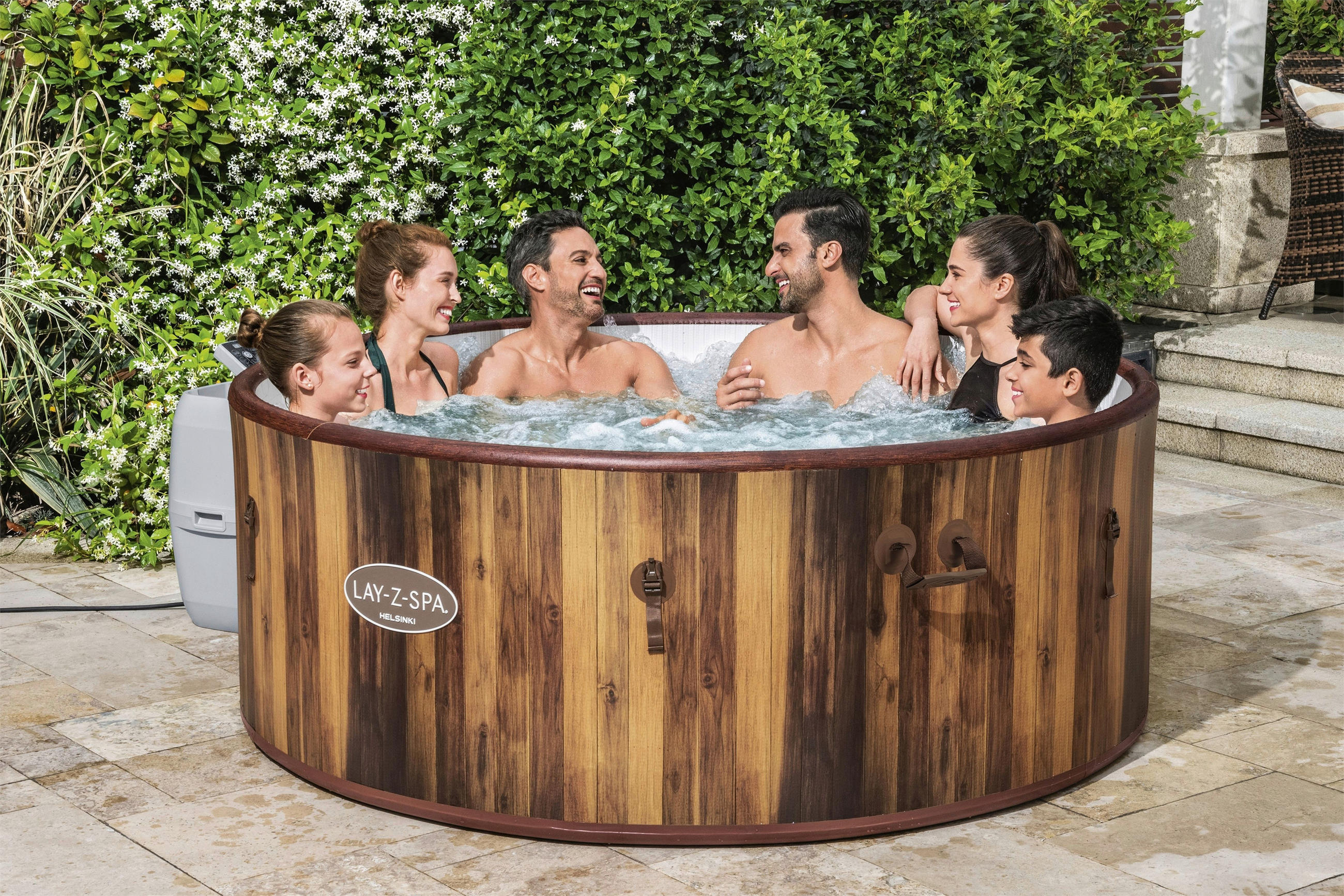 WHIRLPOOL HELSINKI 60025 HELSINKI AIRJET 60025 180/66 cm  - Braun/Weiß, Trend, Kunststoff/Metall (180/66cm) - Bestway