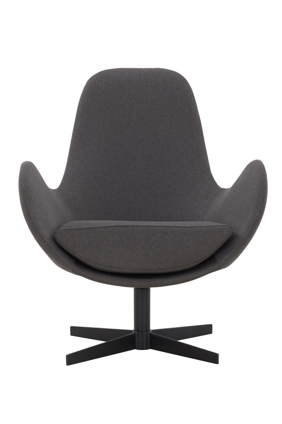 SESSEL in Webstoff Dunkelgrau  - Dunkelgrau/Schwarz, MODERN, Textil/Metall (68/77/57cm) - Livetastic