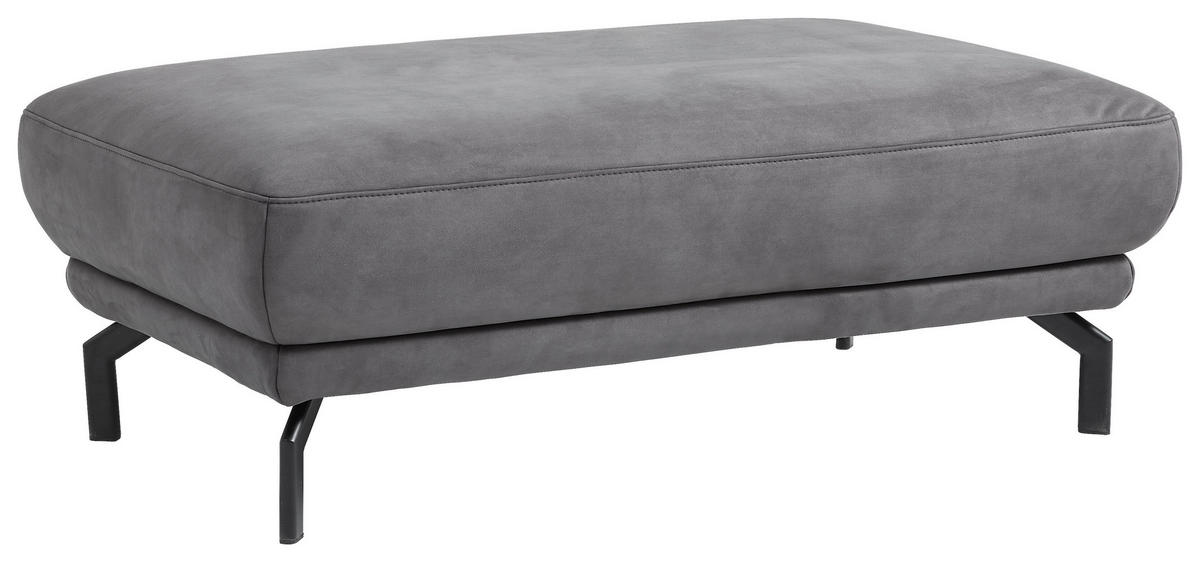 HOCKER Textil Anthrazit  - Anthrazit/Schwarz, Design, Textil/Metall (127/46/72cm) - Dieter Knoll