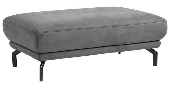 HOCKER Fino Mikrofaser Anthrazit  - Anthrazit/Schwarz, Design, Textil/Metall (127/46/72cm) - Dieter Knoll