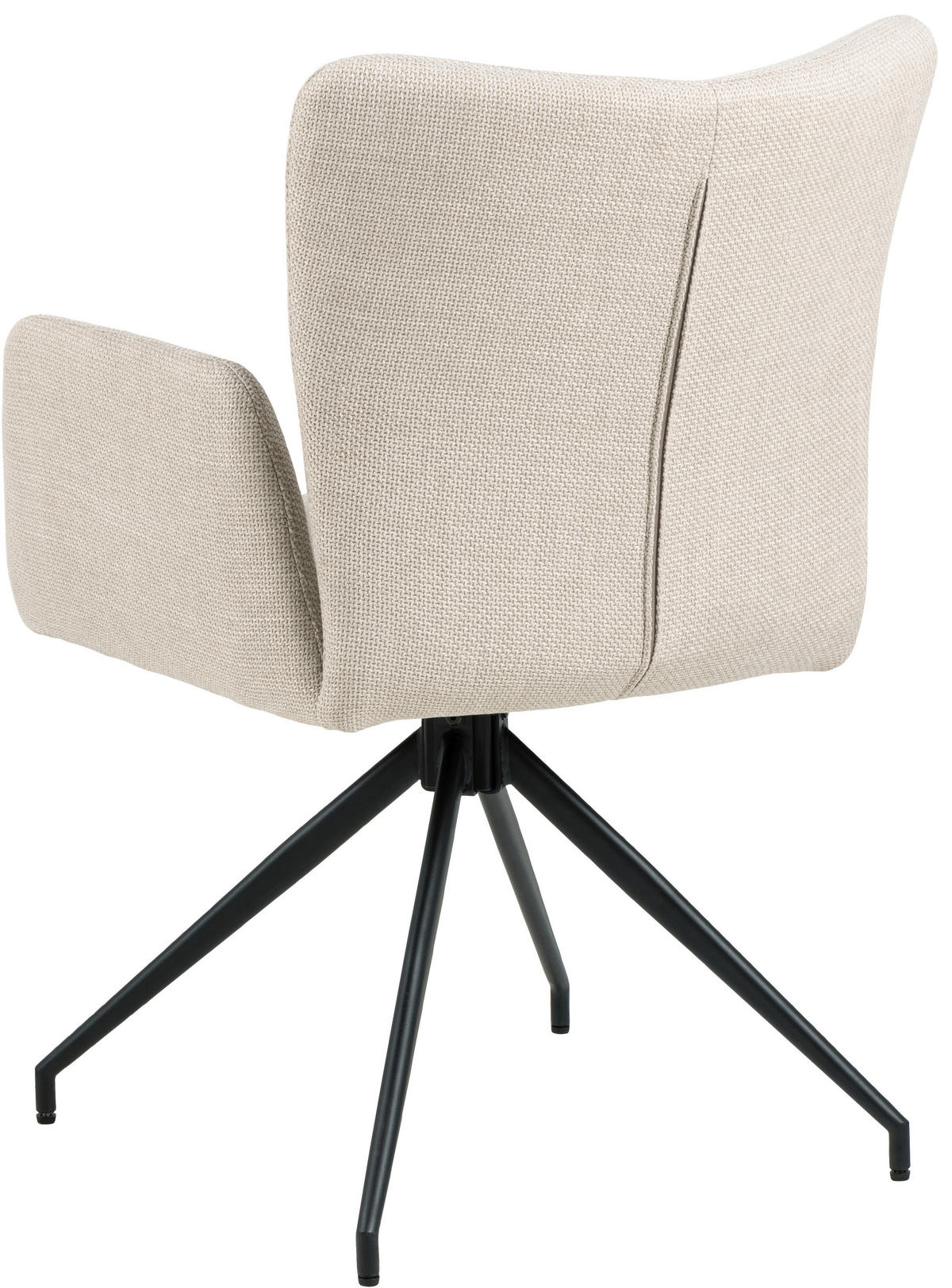 ARMLEHNSTUHL  in Webstoff  - Beige/Schwarz, Modern, Textil/Metall (57,5/86/61,5cm) - MID.YOU