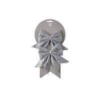 VISEĆA DEKORACIJA - srebrna, Osnovno, plastika (13/12cm) - X-Mas