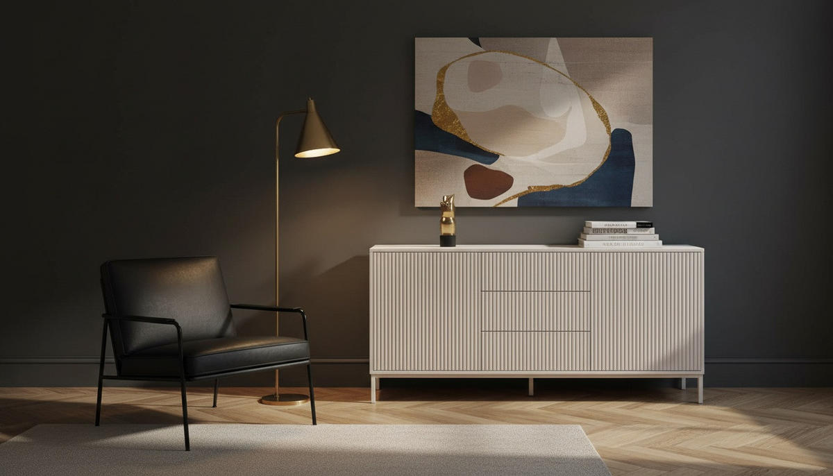 SIDEBOARD  160/75/40 cm 3 Schublade(n)  - Kaschmir, Design, Holzwerkstoff/Metall (160/75/40cm) - Carryhome