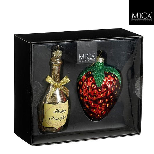 SET KUGLI ZA JELKU - crvena, Osnovno, staklo (14/12/5.5cm) - X-Mas