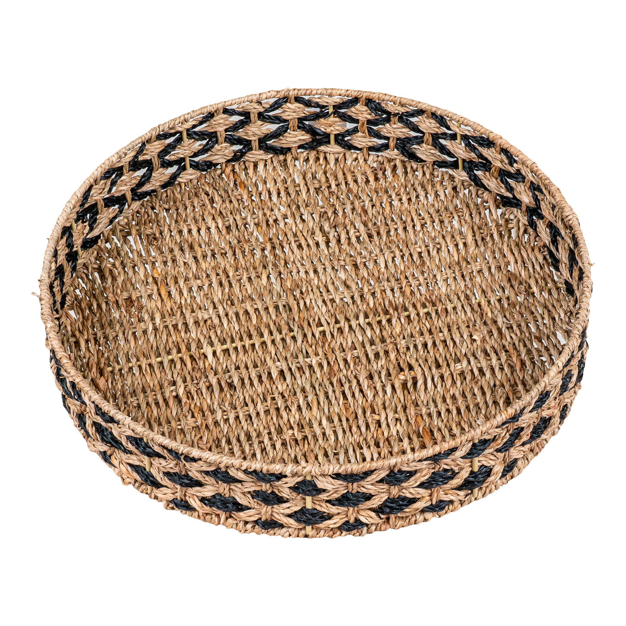 DEKORATIONSBRICKA     - svart/naturfärgad, Basics, naturmaterial (38/7/38cm)