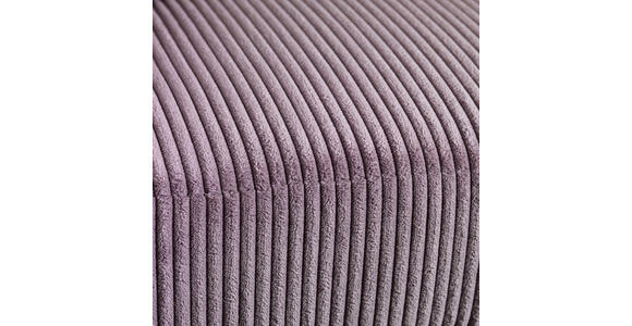 ECKSOFA inkl.Funktionen Pflaume Cord  - Pflaume/Schwarz, Design, Kunststoff/Textil (174/259cm) - Cantus