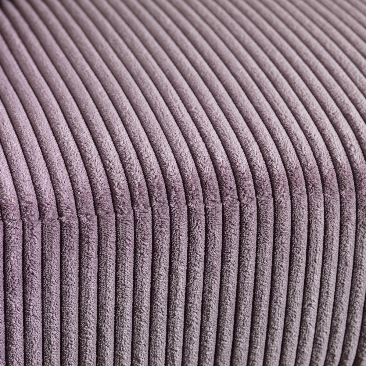 ECKSOFA in Cord Pflaume  - Pflaume/Schwarz, Design, Kunststoff/Textil (259/174cm) - Cantus