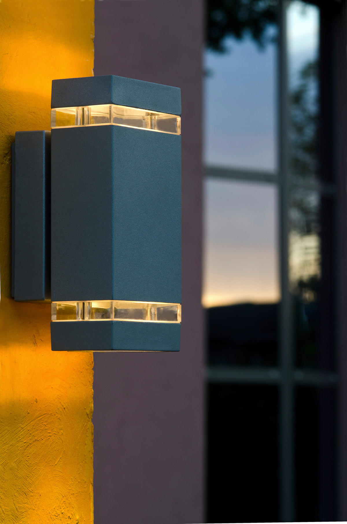 AUßENWANDLEUCHTE FOCUS   - Klar/Anthrazit, Design, Glas/Metall (23,5cm)