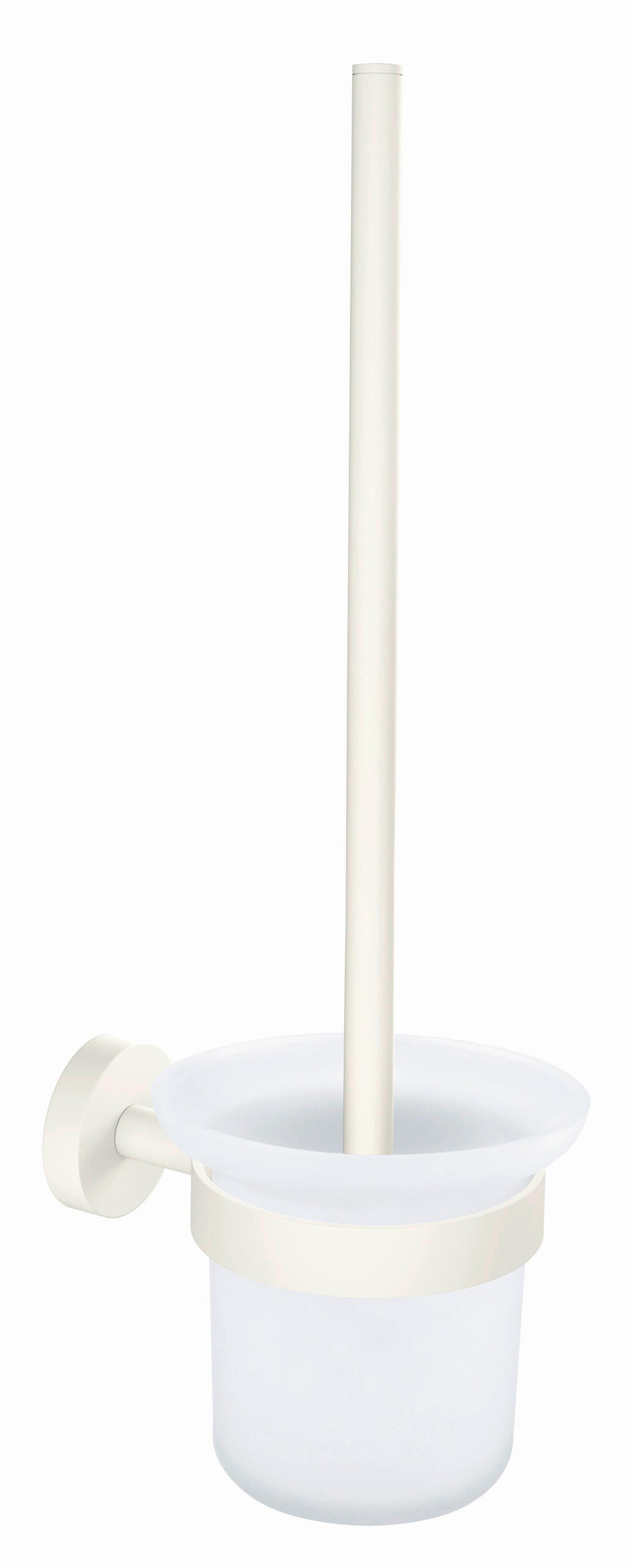 WC-BÜRSTENGARNITUR - Weiß, Basics, Glas/Kunststoff (11/38/15cm) - Tesa