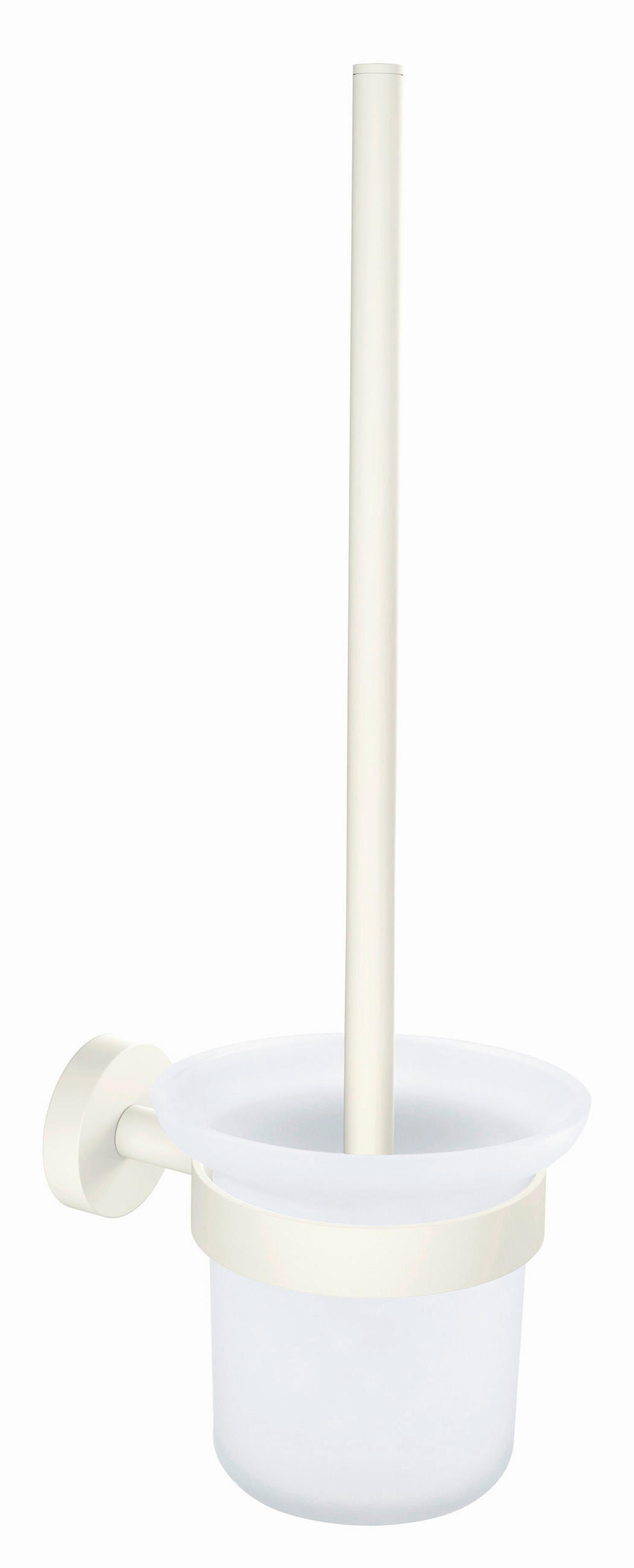 WC-BÜRSTENGARNITUR - Weiß, Basics, Glas/Kunststoff (11/38/15cm) - Tesa