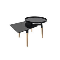 BEISTELLTISCH in Holz, Metall, Holzwerkstoff 49,5/77/46 cm  - Schwarz/Braun, Basics, Holz/Holzwerkstoff (49,5/77/46cm) - Kayoom