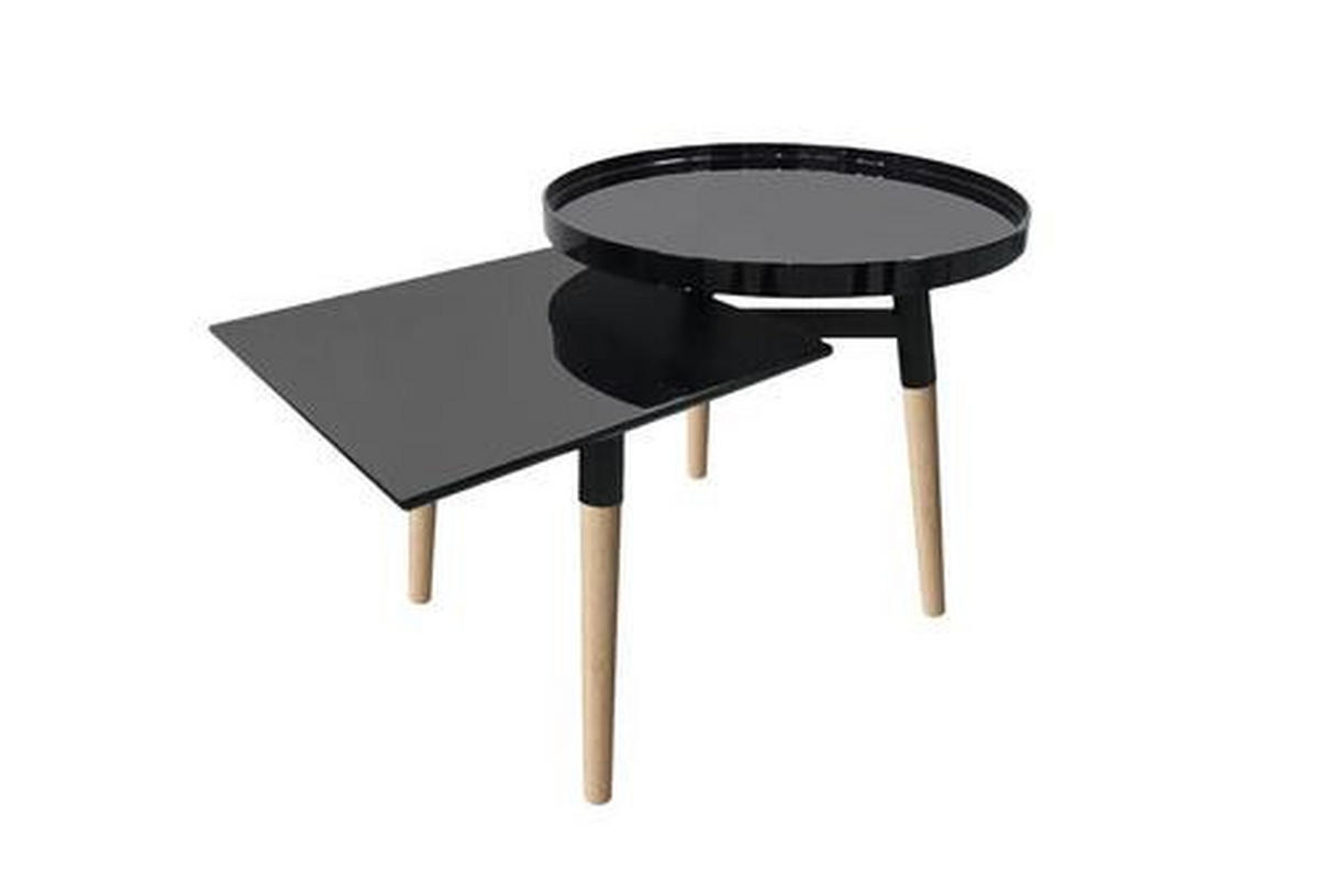 BEISTELLTISCH in Holz, Metall, Holzwerkstoff 49,5/77/46 cm  - Schwarz/Braun, Basics, Holz/Holzwerkstoff (49,5/77/46cm) - Kayoom