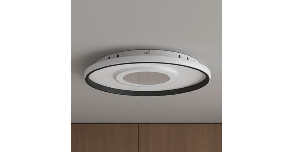 LED-DECKENLEUCHTE 50/5,5 cm   - Schwarz/Weiß, Trend, Kunststoff/Metall (50/5,5cm) - Novel