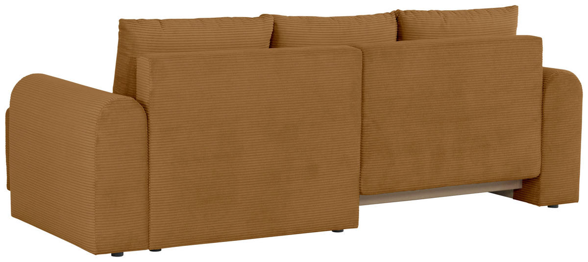 ECKSOFA in Cord Braun  - Braun, Design, Textil (250/151cm) - MID.YOU