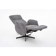 RELAXSESSEL in Metall, Textil Grau, Schwarz  - Schwarz/Grau, Trend, Textil/Metall (73/111-77/82-160cm) - Xora