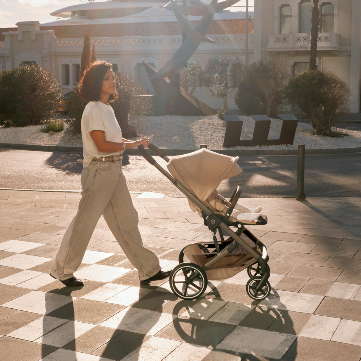 KOMBINIRANA DJEČJA KOLICA  Balios S Lux TPE inkl. Fold-Carrycot  - bež/taupe, Basics, tekstil/metal (87/60/108cm) - cybex GOLD