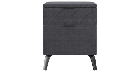 NACHTKÄSTCHEN 44/55/44 cm in Dunkelgrau - Dunkelgrau/Schwarz, Design, Textil/Metall (44/55/44cm) - Esposa