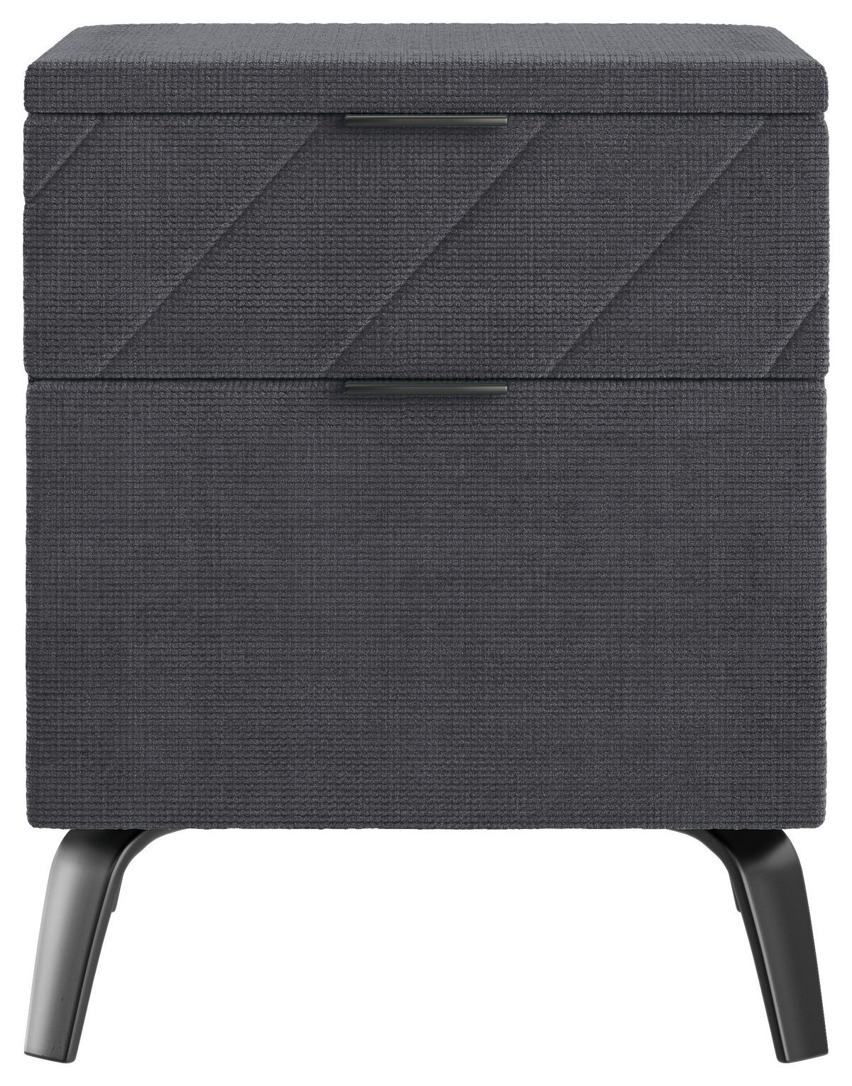 NACHTKÄSTCHEN 44/55/44 cm  in Dunkelgrau  - Dunkelgrau/Schwarz, Design, Textil/Metall (44/55/44cm) - Esposa