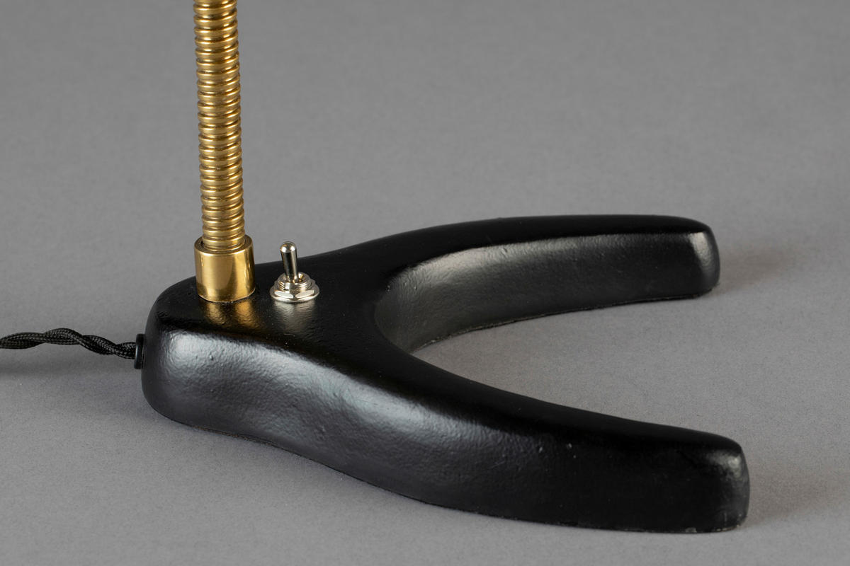 TISCHLEUCHTE 19/63,5/28,5 cm   - Messingfarben/Schwarz, Trend, Glas/Metall (19/63,5/28,5cm) - Dutchbone