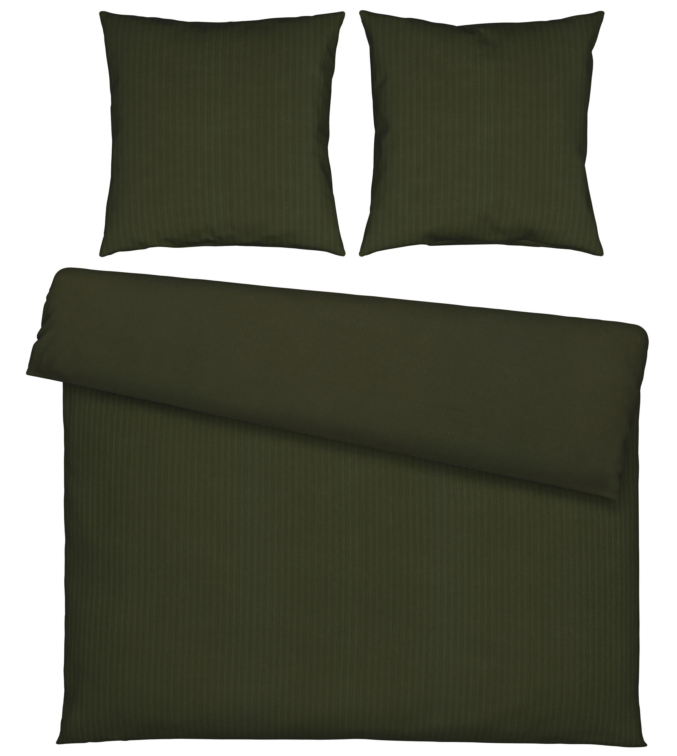 BETTWÄSCHE 200/200 cm BANDA Makosatin  - Grün, Basics, Textil (200/200cm) - Novel