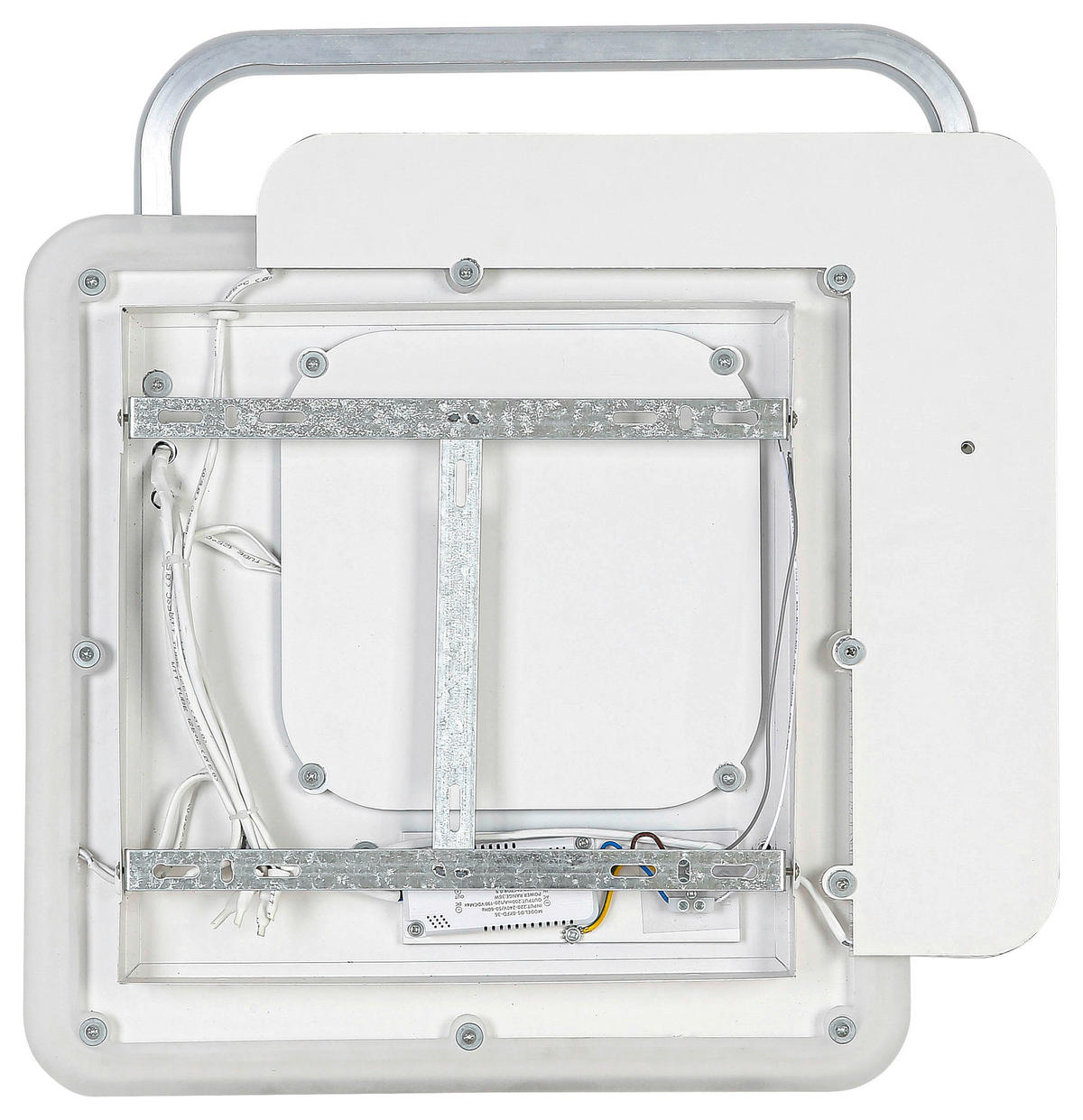 DECKENLEUCHTE 46,5/48,5/5 cm   - Chromfarben/Alufarben, Trend, Kunststoff/Metall (46,5/48,5/5cm) - Novel