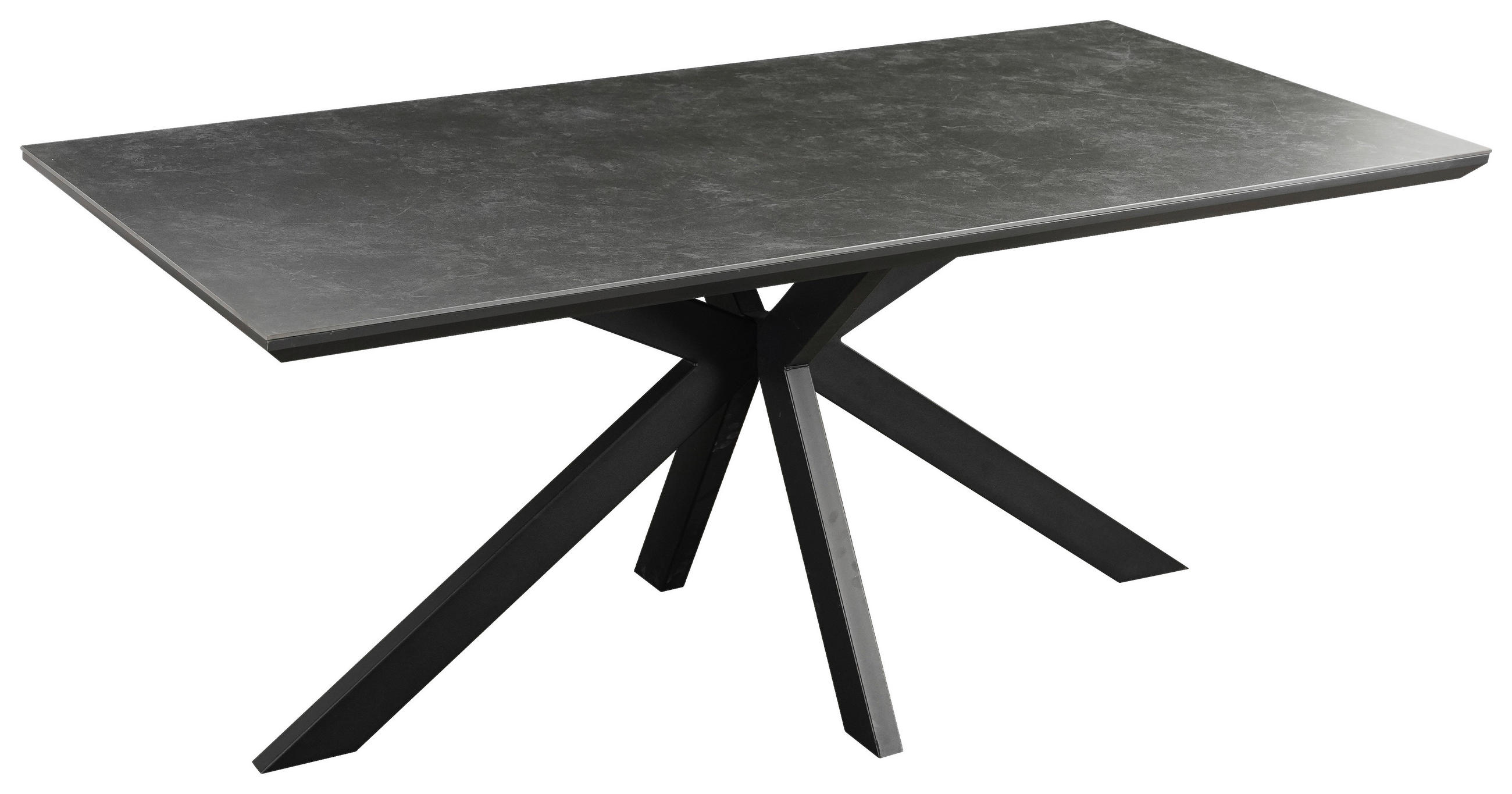 ESSTISCH in Metall, Keramik, Holzwerkstoff 180/90/76 cm  - Dunkelgrau/Schwarz, MODERN, Keramik/Holzwerkstoff (180/90/76cm) - MID.YOU