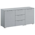 SIDEBOARD  120/61/42 cm 3 Schublade(n)  - Silberfarben/Hellgrau, Design, Holzwerkstoff/Kunststoff (120/61/42cm) - Novel