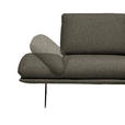 ECKSOFA  in Flachgewebe Braun Rücken echt, Armteilverstellung, Relaxfunktion  234/155 cm  - Schwarz/Braun, Design, Textil/Metall (234/155cm) - Dieter Knoll