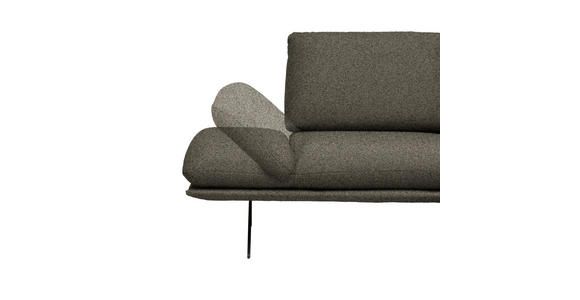 ECKSOFA  in Flachgewebe Braun Rücken echt, Armteilverstellung, Relaxfunktion  234/155 cm  - Schwarz/Braun, Design, Textil/Metall (234/155cm) - Dieter Knoll