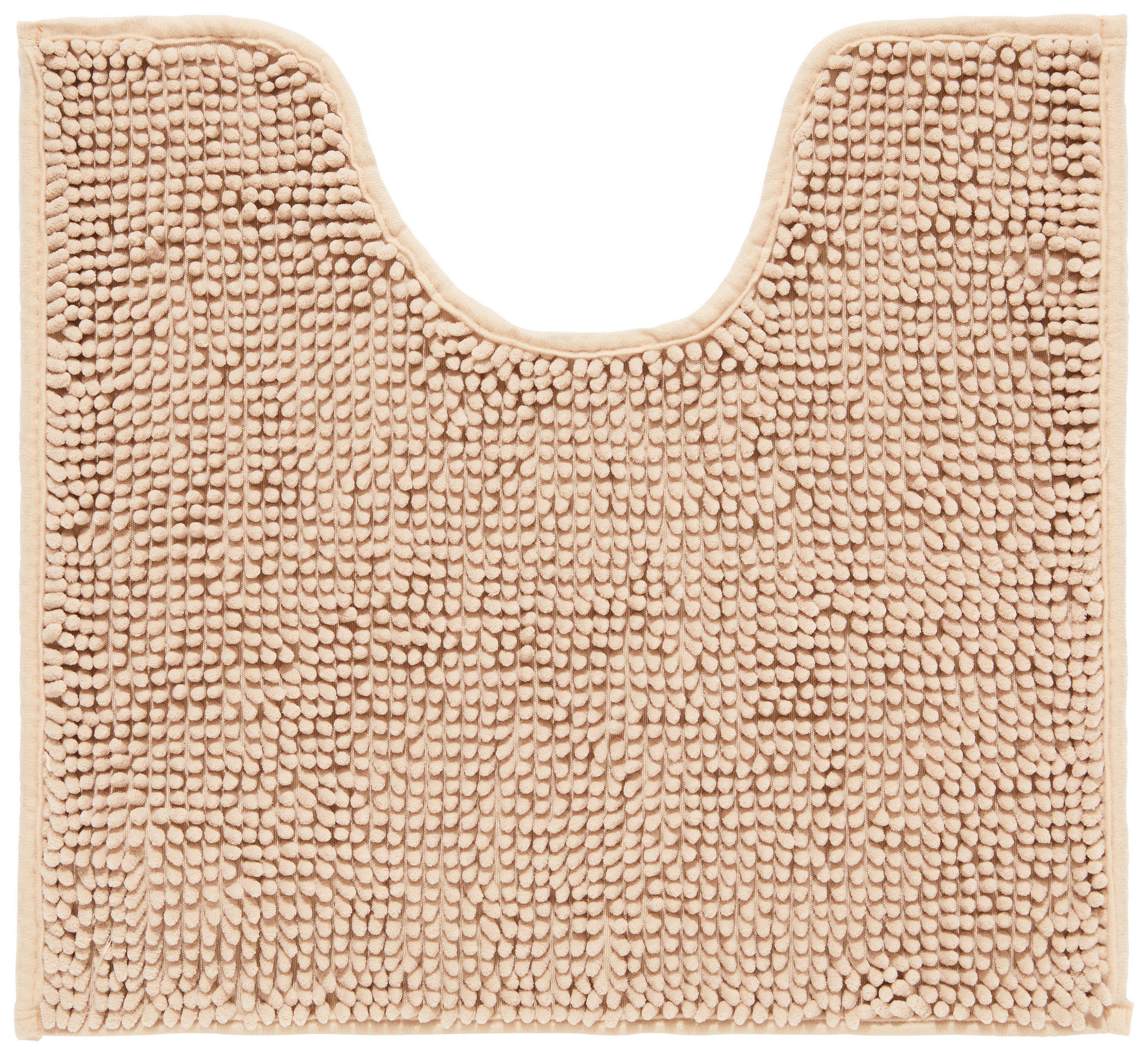 Wc-vorleger Mit Ausschnitt Anke Beige 45x50 Cm Waschbar