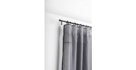 VORHANGSTANGENSET 120-210 cm  - Schwarz, Basics, Metall (120-210cm) - Homeware