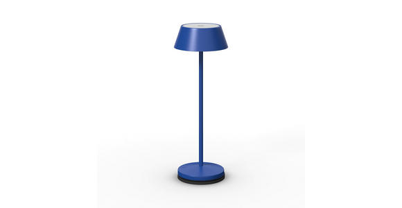 AKKU-TISCHLEUCHTE 11/30 cm  - Blau/Schwarz, Trend, Kunststoff/Metall (11/30cm) - Novel