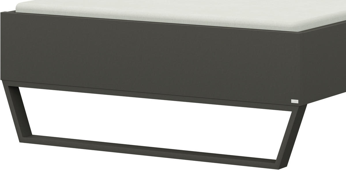 BETT 120/200 cm  in Anthrazit, Graphitfarben   - Anthrazit/Graphitfarben, Design, Holzwerkstoff/Textil (120/200cm) - Cantus
