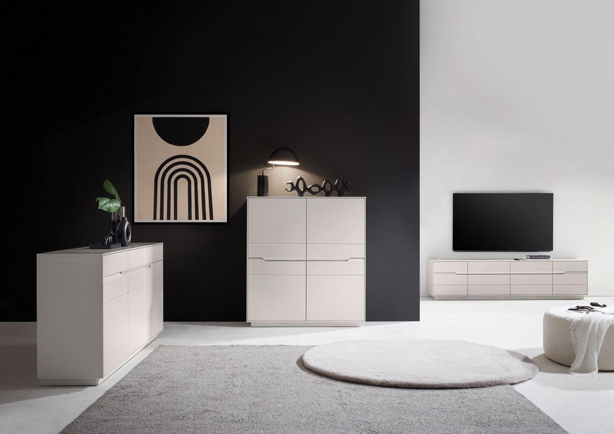 HIGHBOARD  in 113/125/40 cm  - Hellgrau, MODERN, Holzwerkstoff (113/125/40cm) - Xora