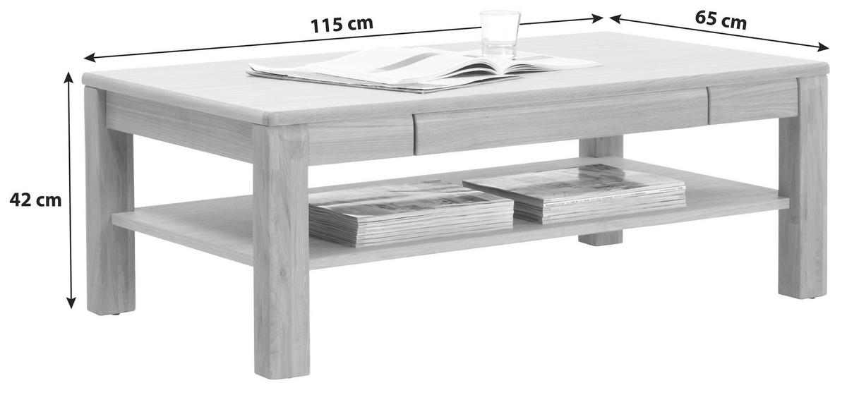 COUCHTISCH in Holzwerkstoff, Holz  - Eichefarben, Design, Holz/Holzwerkstoff (115/42/65cm) - Livetastic