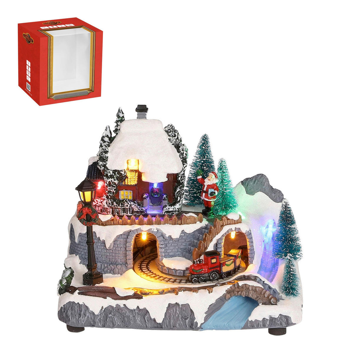 KARÁCSONYI FIGURA - többszínű, Basics, műanyag (21.5/14/16cm)