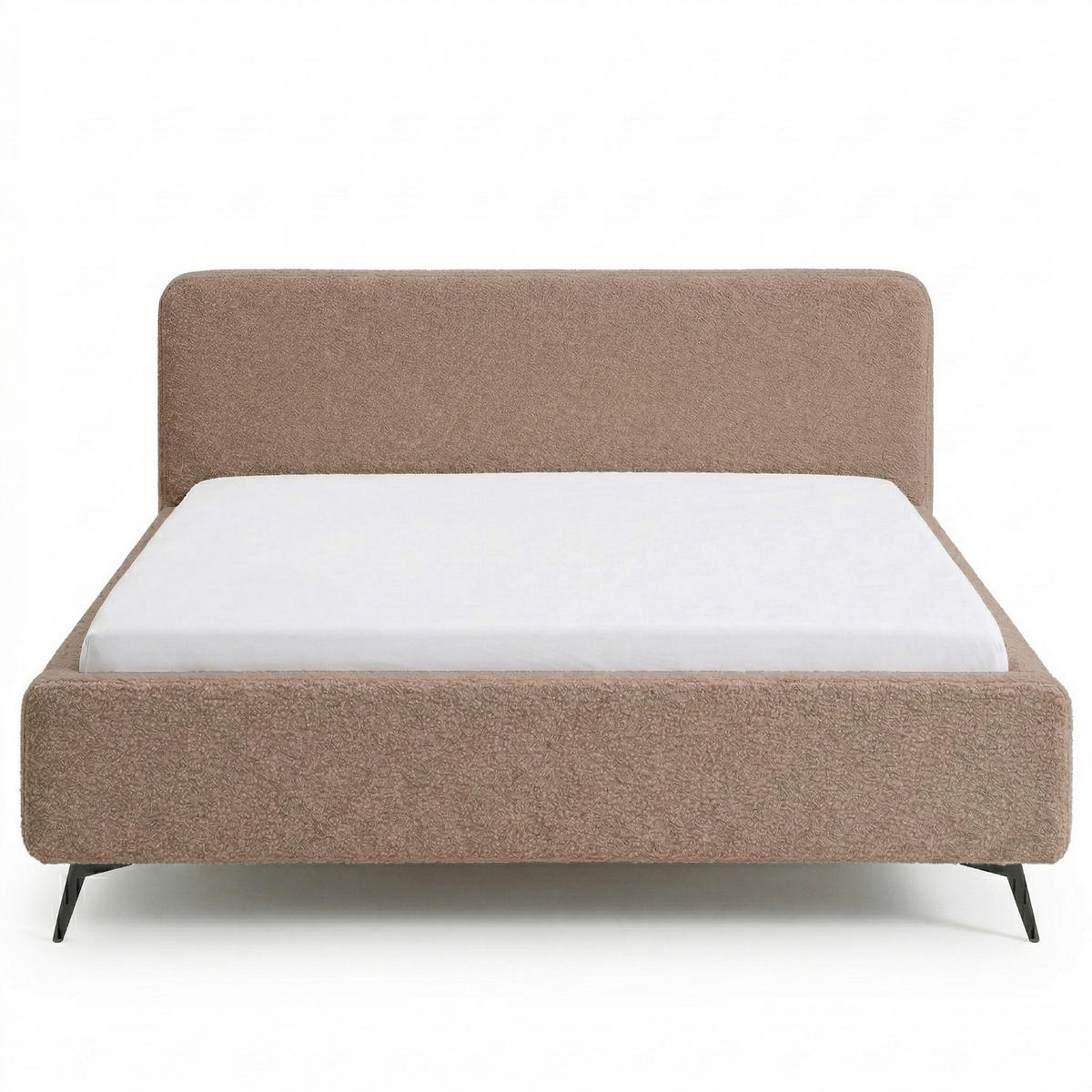 POLSTERBETT 180/200 cm,  in Braun,  - Schwarz/Braun, MODERN, Holz/Textil (180/200cm) - MID.YOU