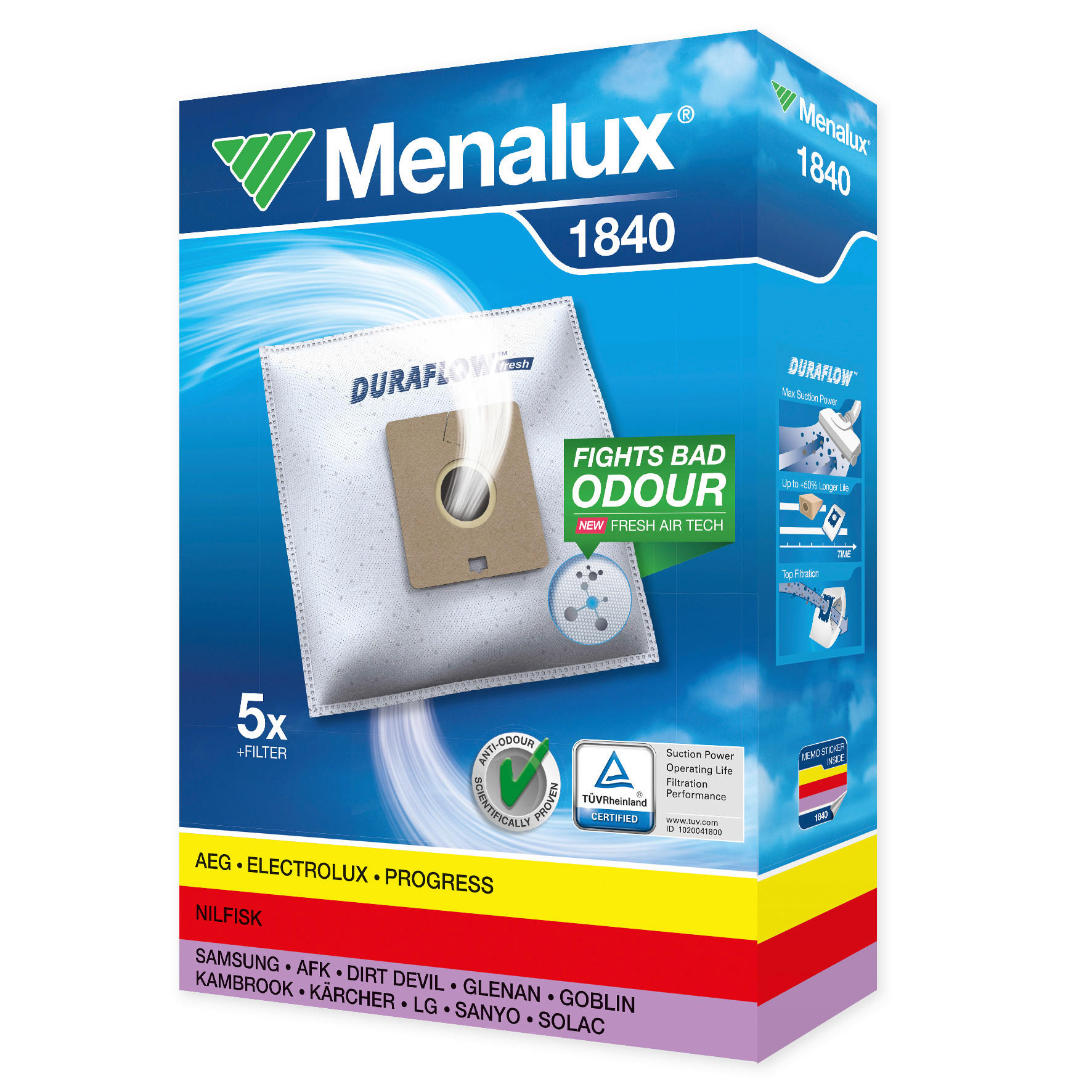 Staubsaugerbeutel 1840 5 Stk. Passend Zu 79070054