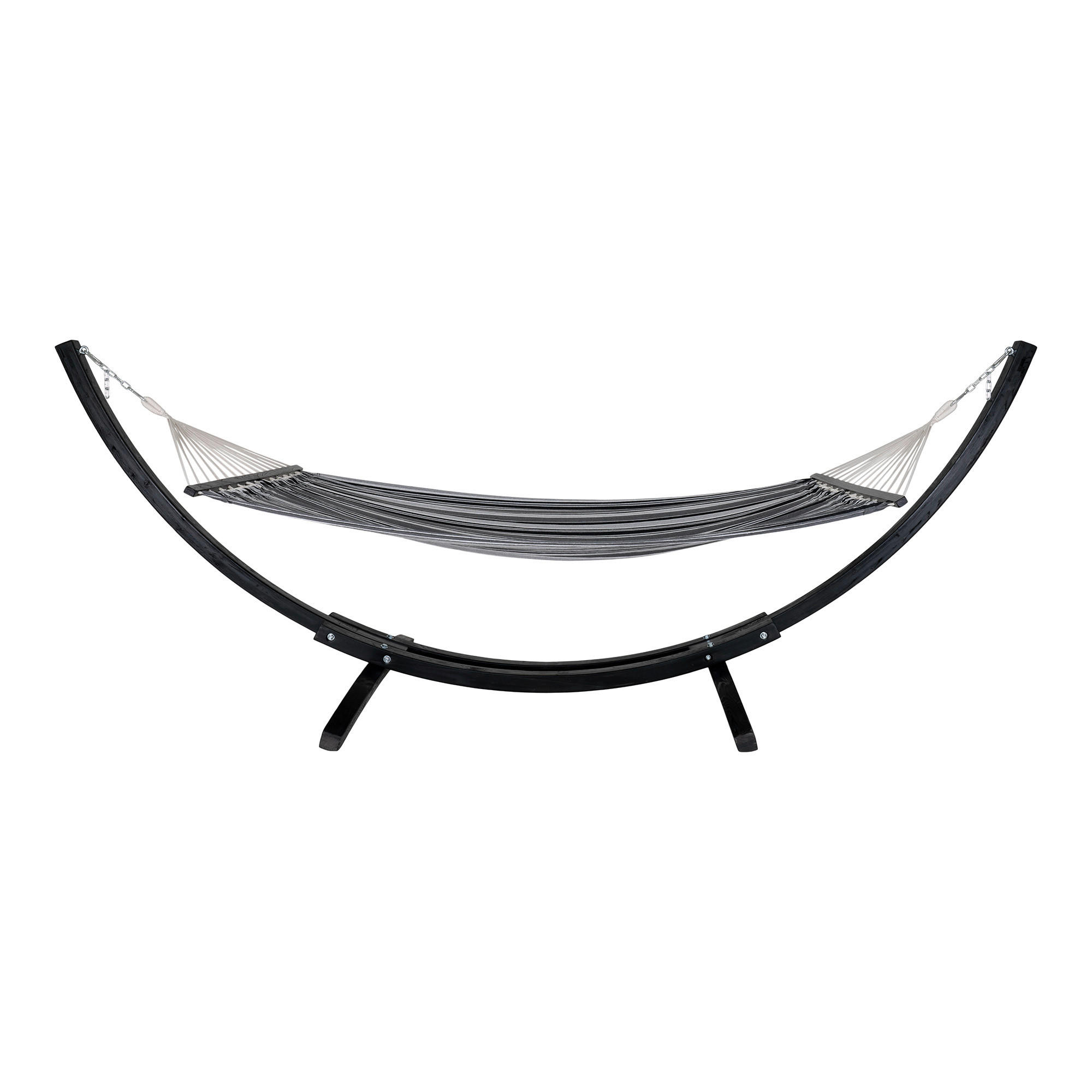 HÄNGEMATTE  - Schwarz, MODERN, Holz/Kunststoff (12/320cm) - MID.YOU